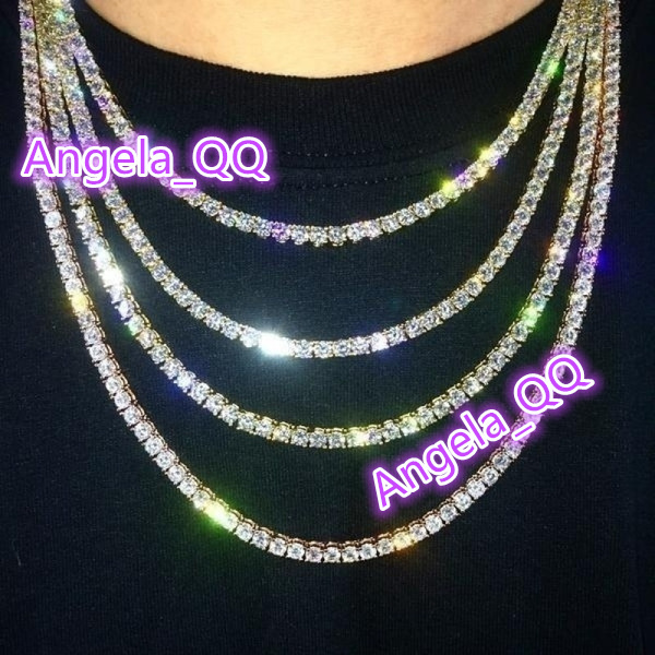 2025 Tennis Chain Necklace S925 Silver 3mm Width Moissanite Diamond vvs1 Tennis Chains