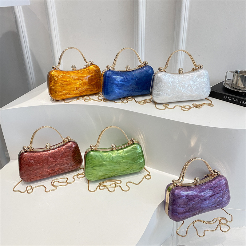 Acrylic box bag trend European and American new candy colored shoulder bag designer bag trend women s multifunctional crossbody bag
