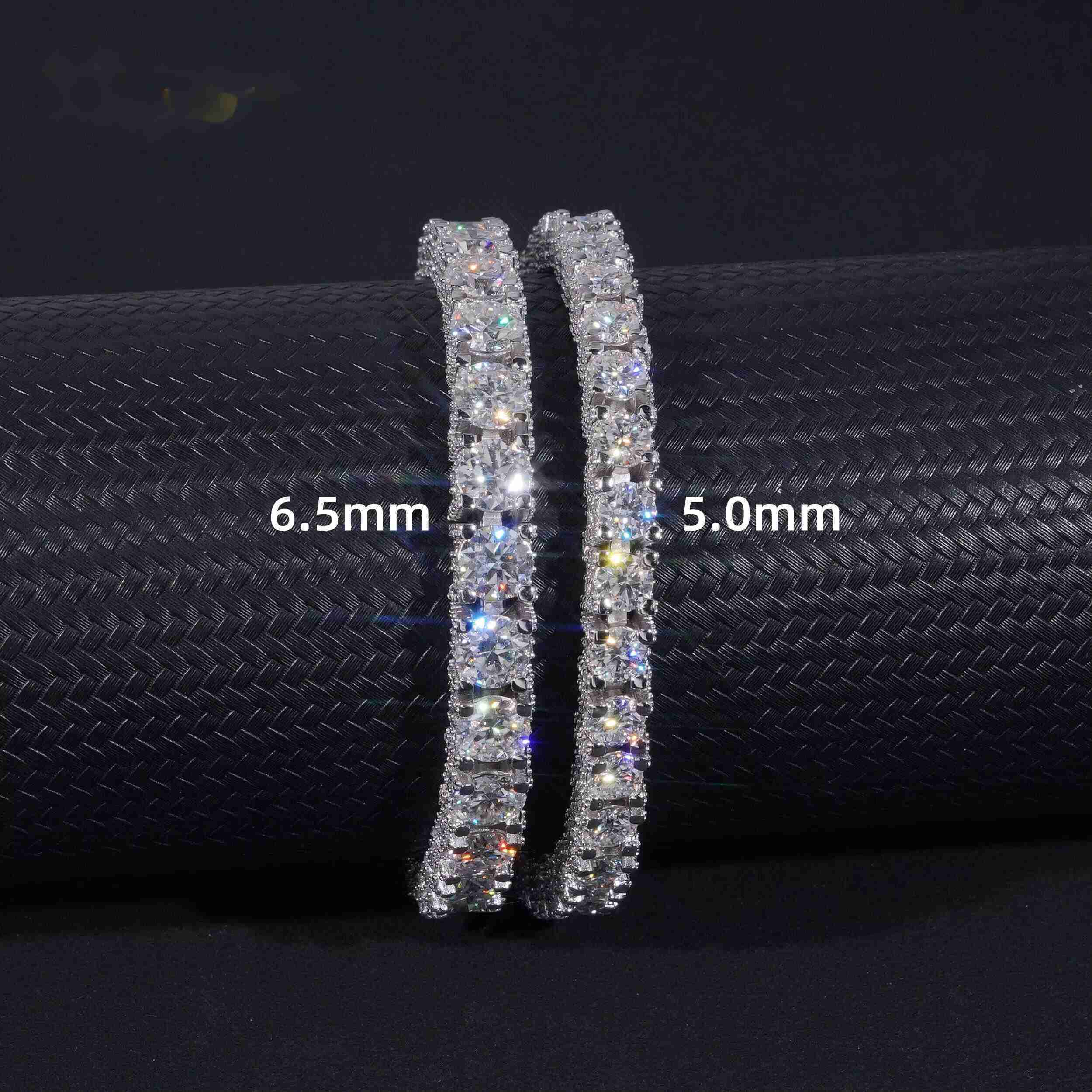 Luxury Hip Hop Jewelry Classic Necklace 925 Silver 5mm 6.5mm Diamond High Quality VVS Moissanite Tennis Chain