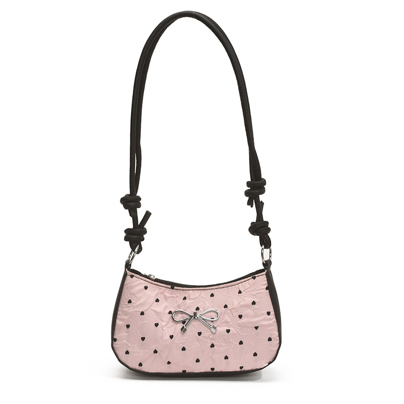 Designer Bag Luxury Bag Free Shipping Designer Advanced And Luxurious Shoulder Shoulder Bag New Pink Cute Bow Small Square Versatile Crescent Armpit T