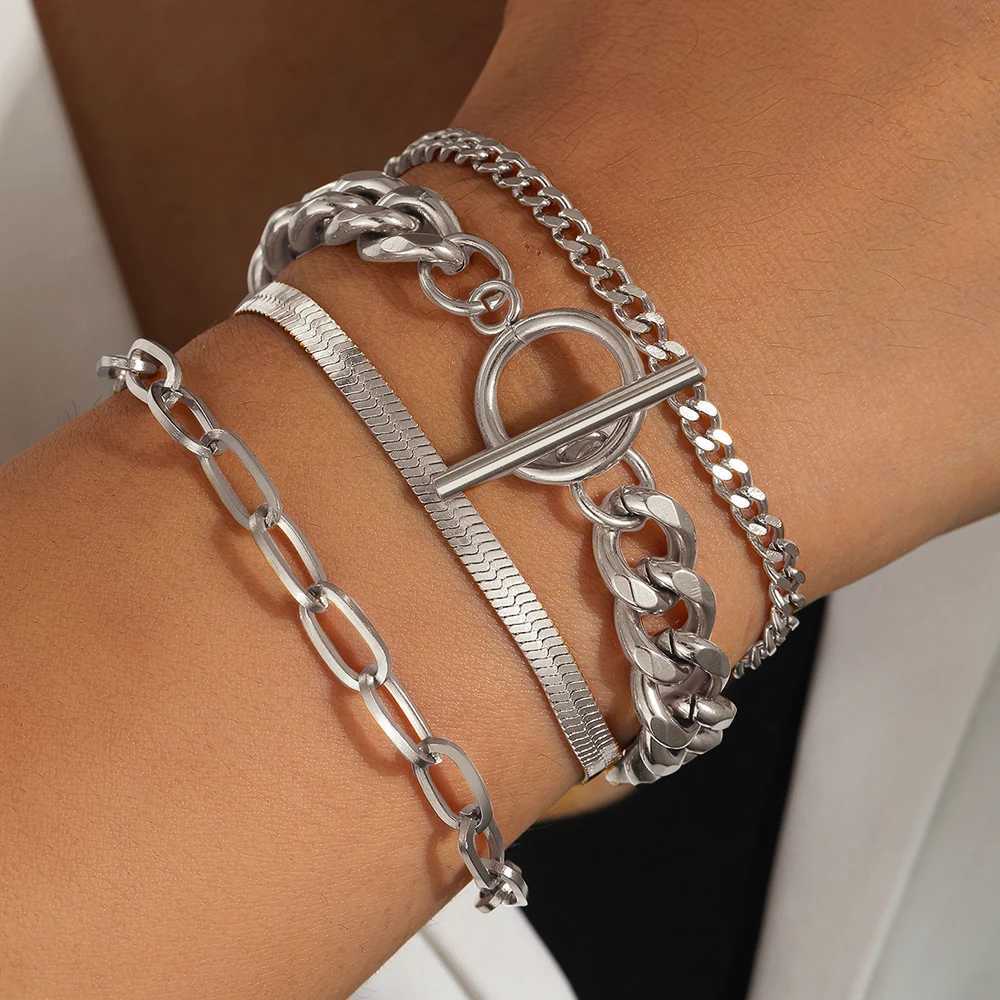 Stainless Steel Bracelets Gorgeous Exquisite Set of 4 Bracelets For Women Jewelry Personalized Recommendations For Anniversary XJ250707