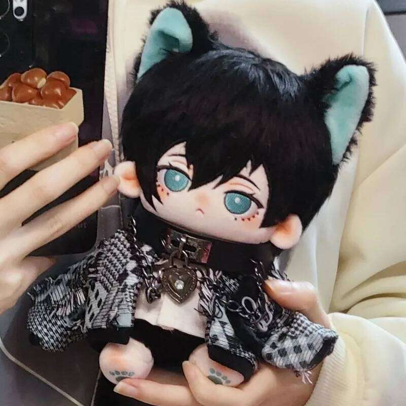 20CM BLUE LOCK Rin Itoshi Attribute Girl Stuffed Toys Student Plush Adorable Delicacy Furry Ears Xmas Gift Cotton Doll