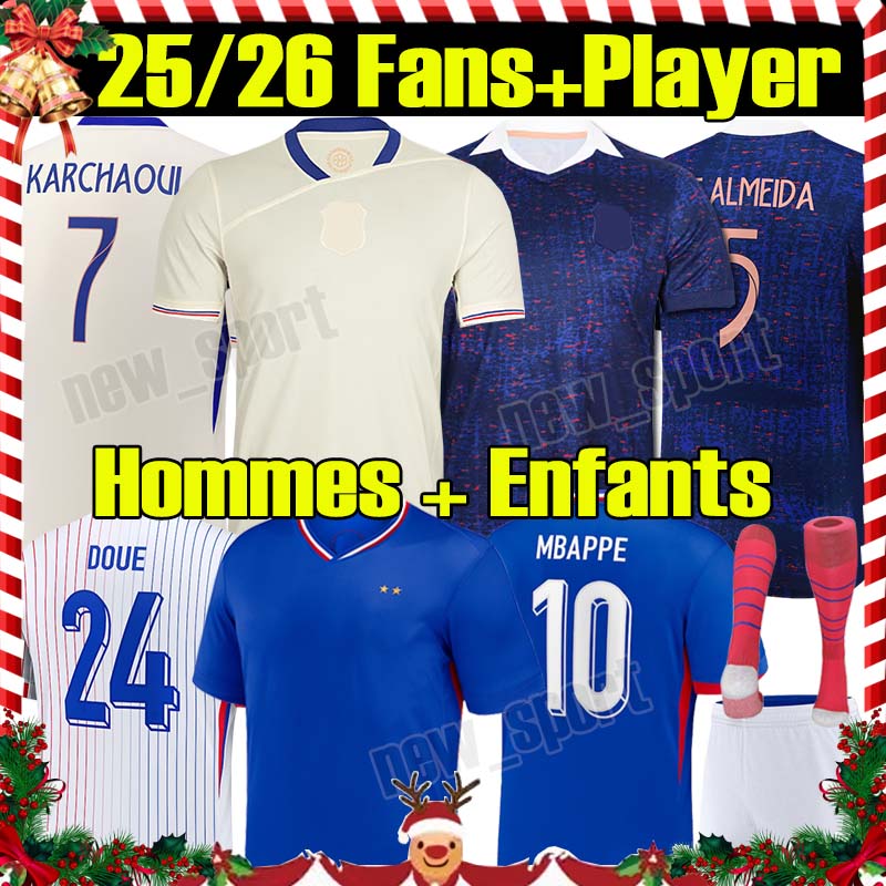 4XL 2025/26 French BENZEMA MBAPPE GRIEZMANN soccer jersey 2024 2025 Home Away jerseys POGBA GIROUD KANTE men kids kit socks sets Maillot de foot equipe football shirt