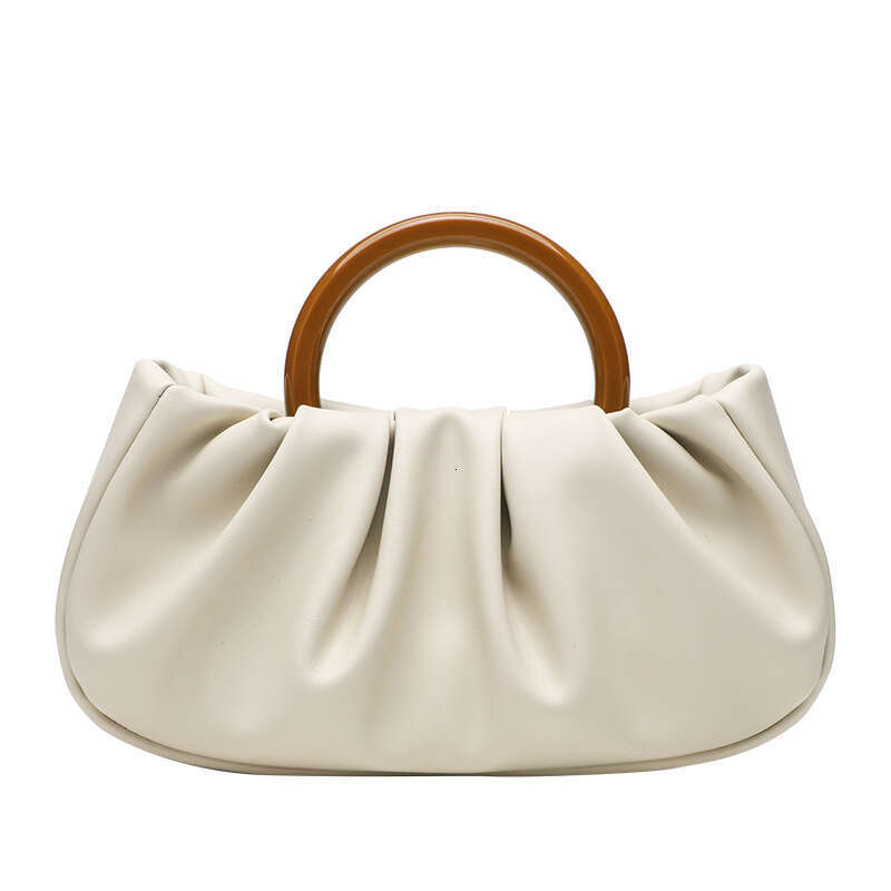 Wrinkled Cloud Bag 2025 New Banquet Bag Resin Large Circular Handbag Fashion Style Women's Bag