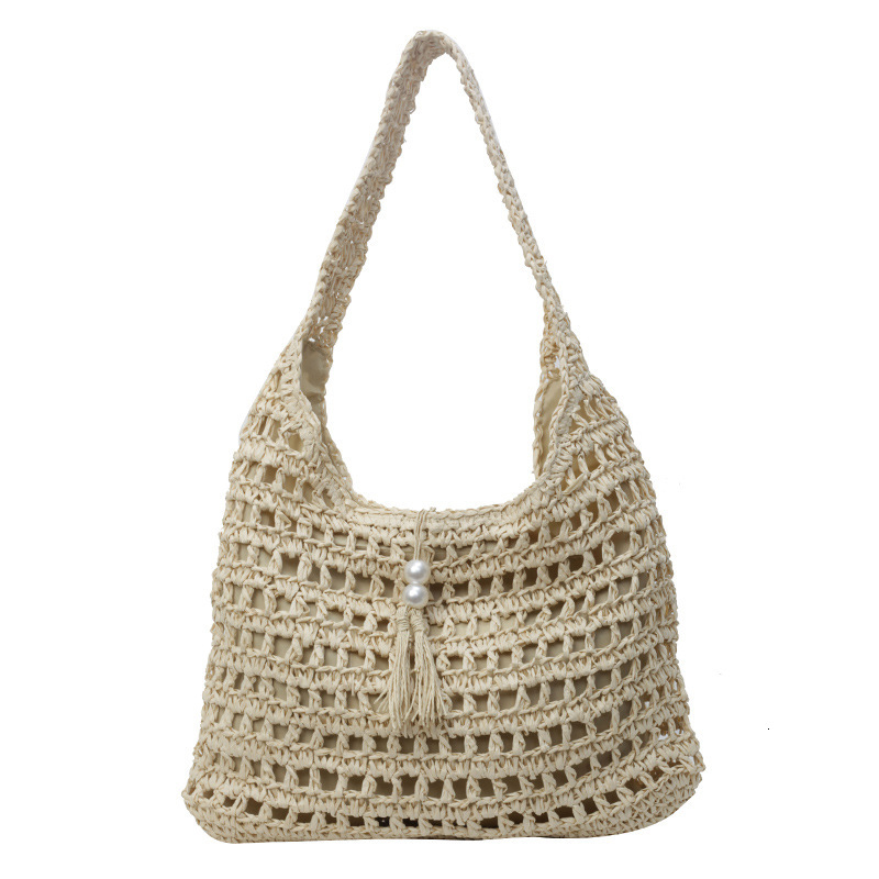 Free shipping designer Trendy Woven Large Bag for Women 2025 New Summer Fashion Beach Hollow Out Beach Bag Versatile Straw Bag