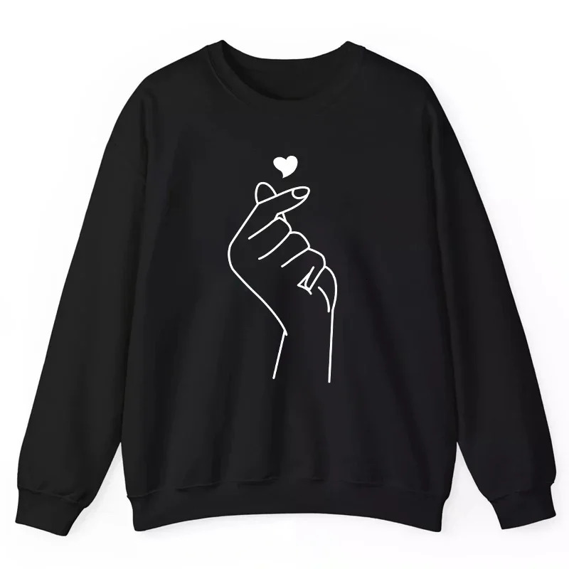 Womens O Neck Tops Heart Printing Sweatshirt Casual Jogging Pullover Daily Commute Party Clothing s Loose Tracksuit 250703