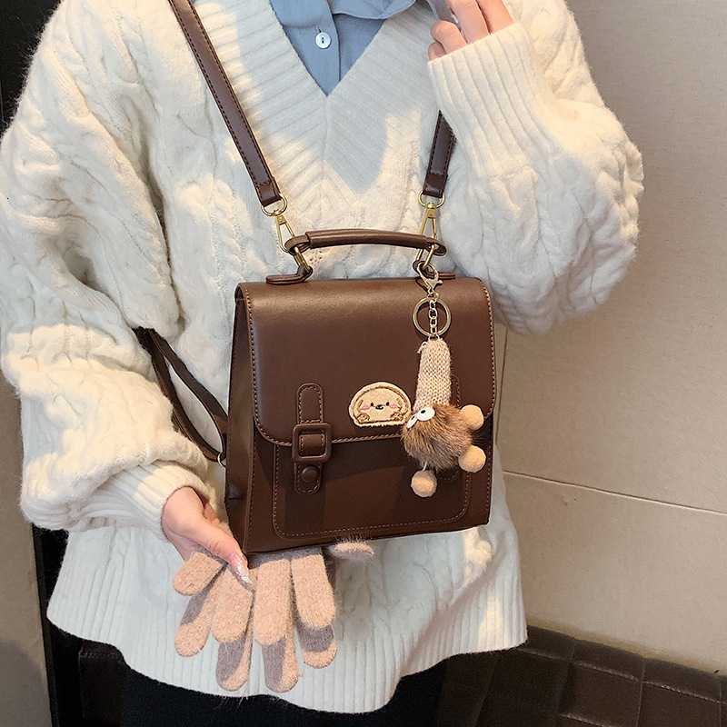 Free shipping designer Vintage Japanese Style Small Bag New Versatile Backpack Women Handbag Korean Version Cambridge School Bag High-end Backpack