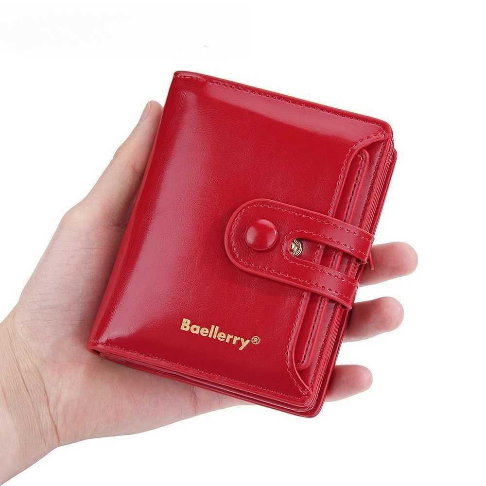 Fi Luxury Wen Foldable Wallet Card Bag Pu Leather Short Style Card Holder Travel Outdoor Mtifunctial Zipper Purse Y250707
