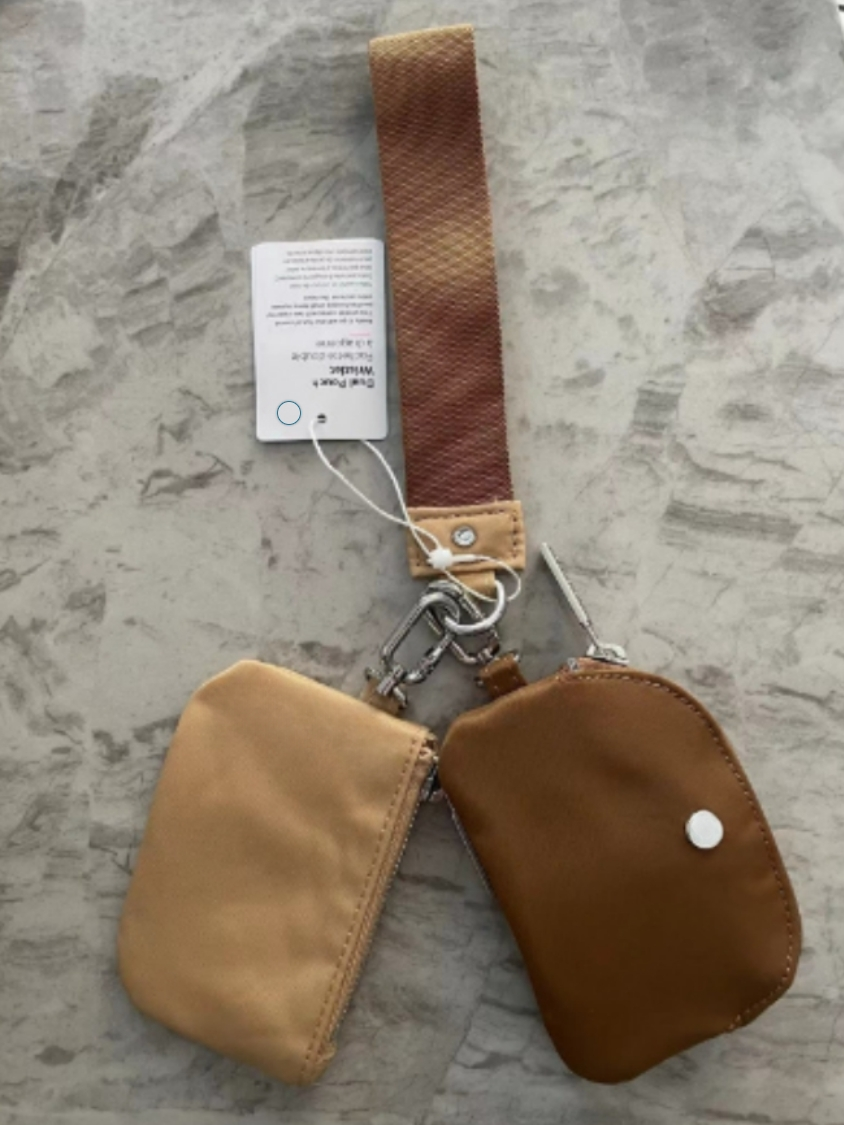 TOP 10 Colours Black cold Yohain Bag Dual Pouch Mini Zip Around Wristlet Portable Keychain Wallet Coin Purse Pocket bag coin purse butler key bag mini