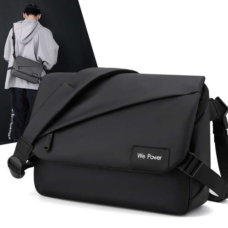 New Simple Crossbody Fashion Single Shoulder Men's Large Capacity Water-Resistant Messenger Bag Business Briefcase