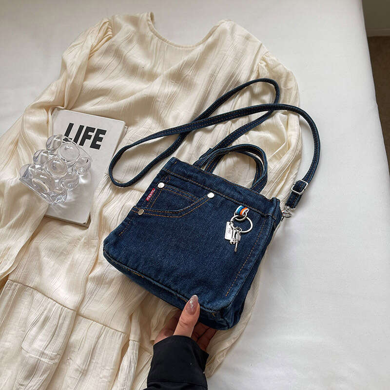 Crossbody for Women, Exquisite Vintage Washed Denim Bag, Ins Style, Artistic Personality, Creative Design Handbag, Shoulder Bag