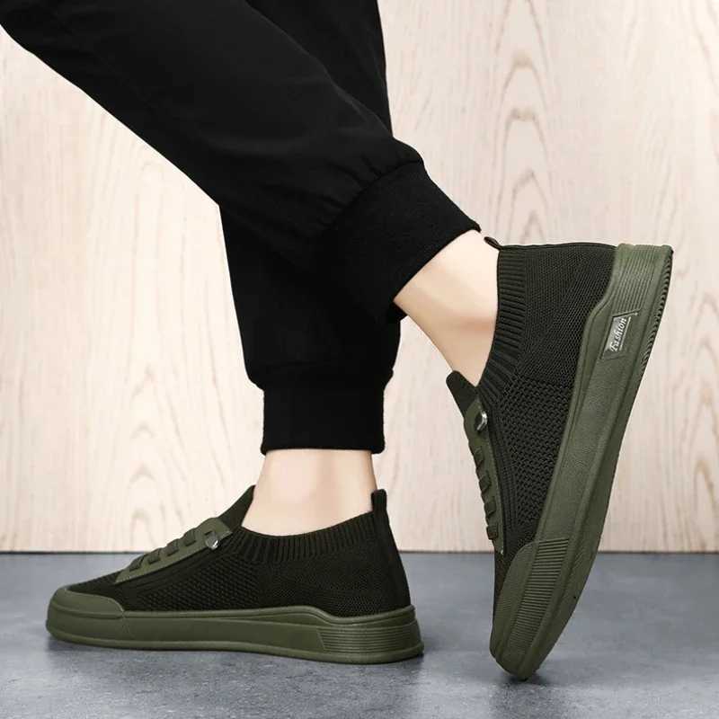 Shoes Mens Summer 2025 Mens Shoes Solid Color Casual Canvas Shoes Breathable Single sing shoes Y250707