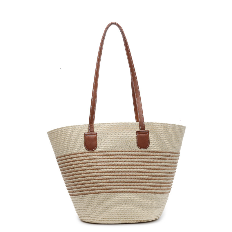 Free shipping designer Straw Beach Bag Versatile Handbag Large Capacity Shoulder Bag Basket French Style Straw Bag Bucket Tote Bag New Model