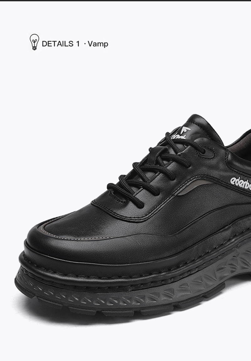 Edenbo men's shoes 2025 new four seasons genuine leather waterproof sports casual shoes men's white all-match full cowhide sneakers