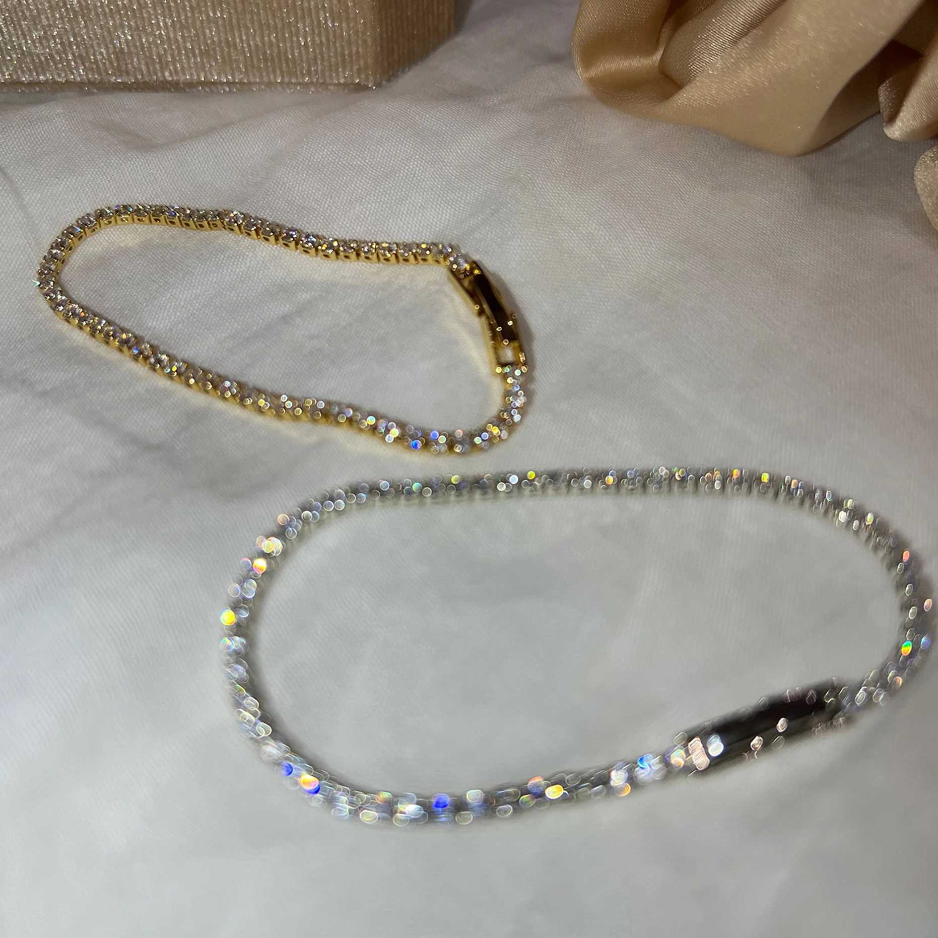 Luxury Classic Full of Rhinestones 18K Gold Plated Bracelets For Women Sparkling Simple Zircon Bracelets Jewelry Birthday Gifts XJ250707