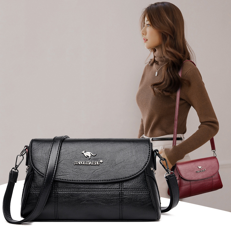 Free Shipping Kangaroo Women's Bag, Mother's Bag, Designer's New Model For 2025, Middle-aged Women's Simple Handbag, Single Should