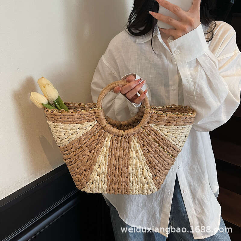 Free shipping designer bag Luxury bag Personalized New Woven Handheld Basket Bag Spring Summer Color-Block Versatile Casual Fashion High-End Feel Wome