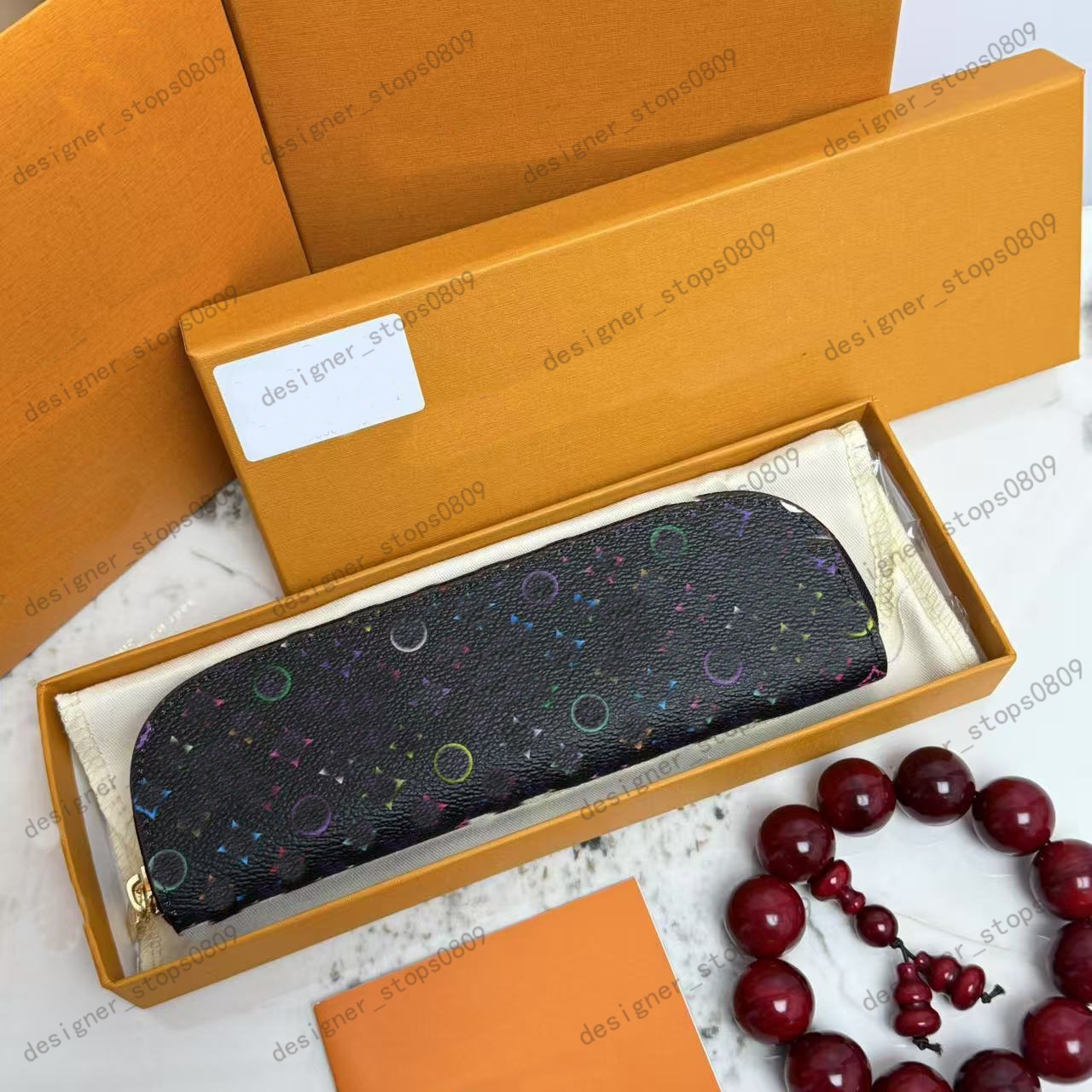 10A wholesale Vintage Leather Pencil Case School Office Stationery Bag Cowhide Fountain Pen Box Makeup Brush Pouch Holder