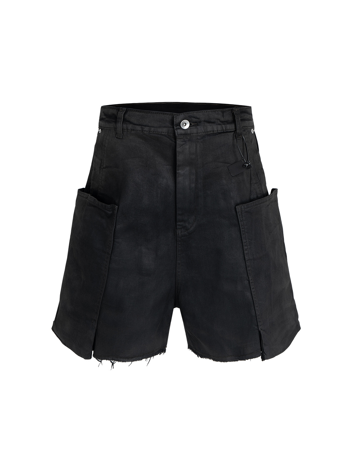 Men's Shorts Owen Seak Men Short Oil Wax Denim Jeans Casual Harem Cotton Gothic Clothing Summer Loose Black Size XL