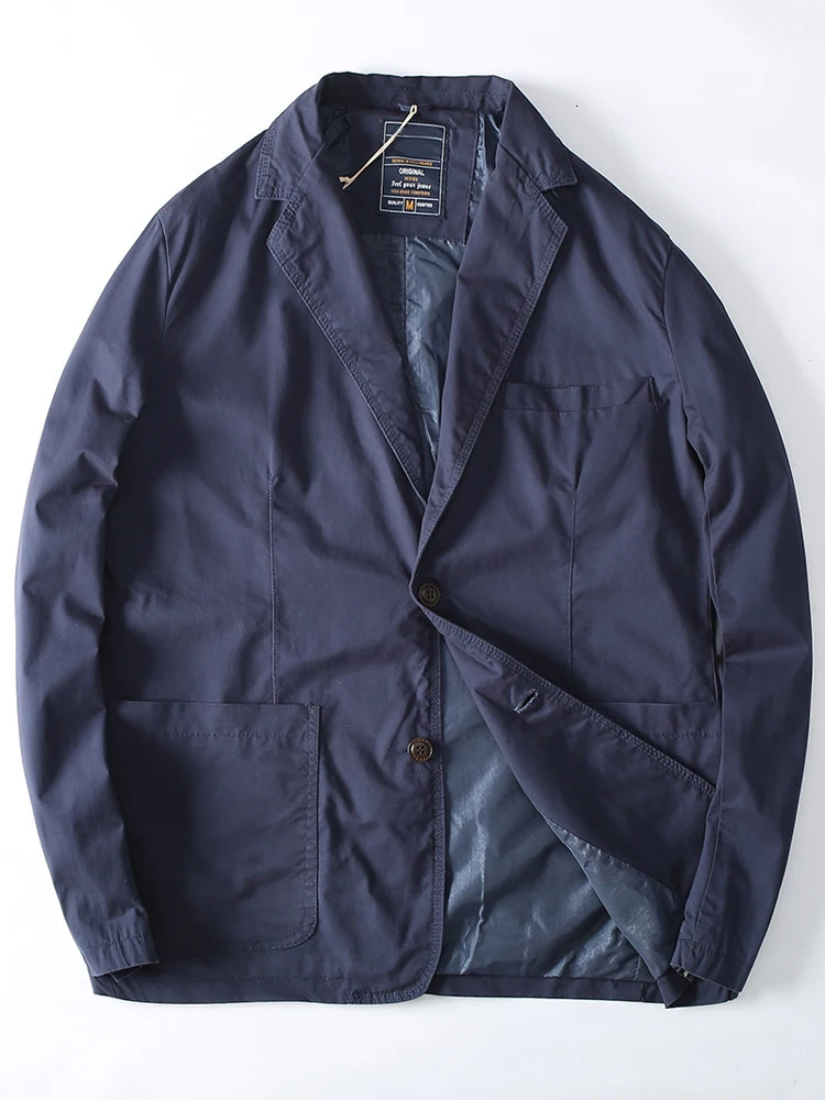 Turkey High Quality 100 Cotton Yarn Washed Breathable Autumn Mens Casual Blazer Suit Light Versatile Coats Citboys Cool 250628