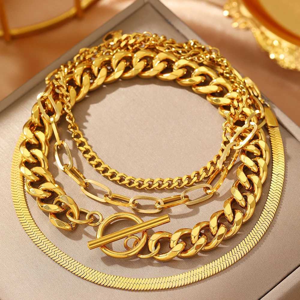 Stainless Steel Bracelets Gorgeous Exquisite Set of 4 Bracelets For Women Jewelry Personalized Recommendations For Anniversary XJ250707