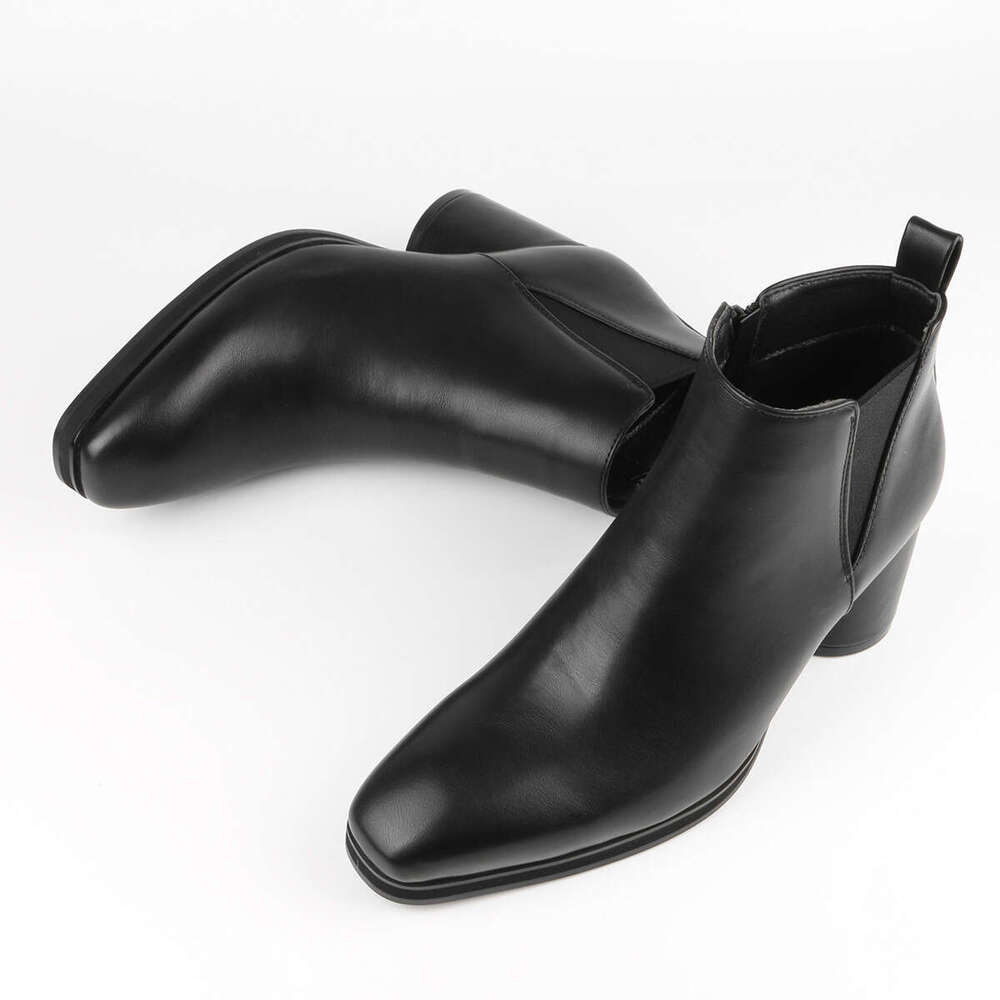 Free shipping Chelsea Free shipping Fashion Business Height-Increasing High-Heel Men's Cowboy Boots - view 3