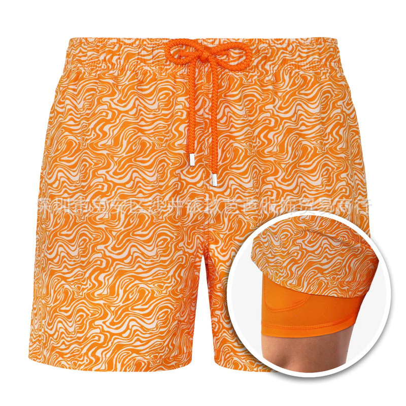 Designer's 2025 Summer Men's Beach Shorts Sports Printed Double Layer Shorts With Pocket And Drainage Features Product Upgrade Free Shipping