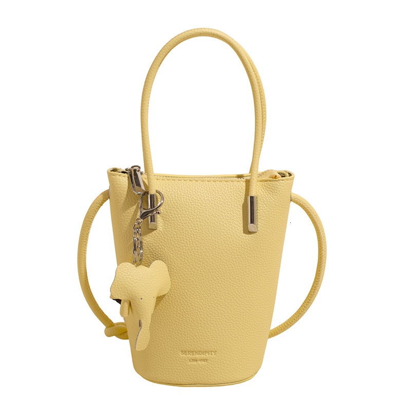 Free shipping designer Summer Super Hot Yellow Bucket Bag Women 2025 New Light Luxury Niche Design High-end Crossbody Bag Phone Bag