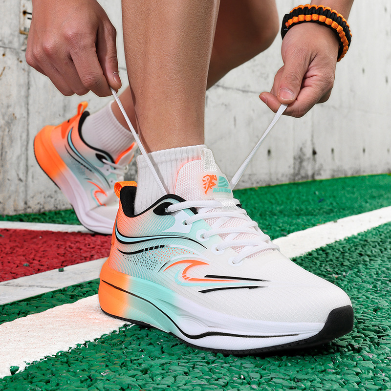 2025 New Carbon Plate Men, Mesh Breathable Sports for Women, Shock Absorption Youth Student Professional Running Shoes