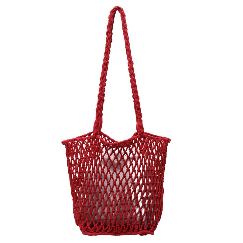 Free shipping designer Summer Beach Vacation Bag for Women 2025 New Handmade Hollow Woven Straw Bag Large Capacity Versatile Shoulder Bag