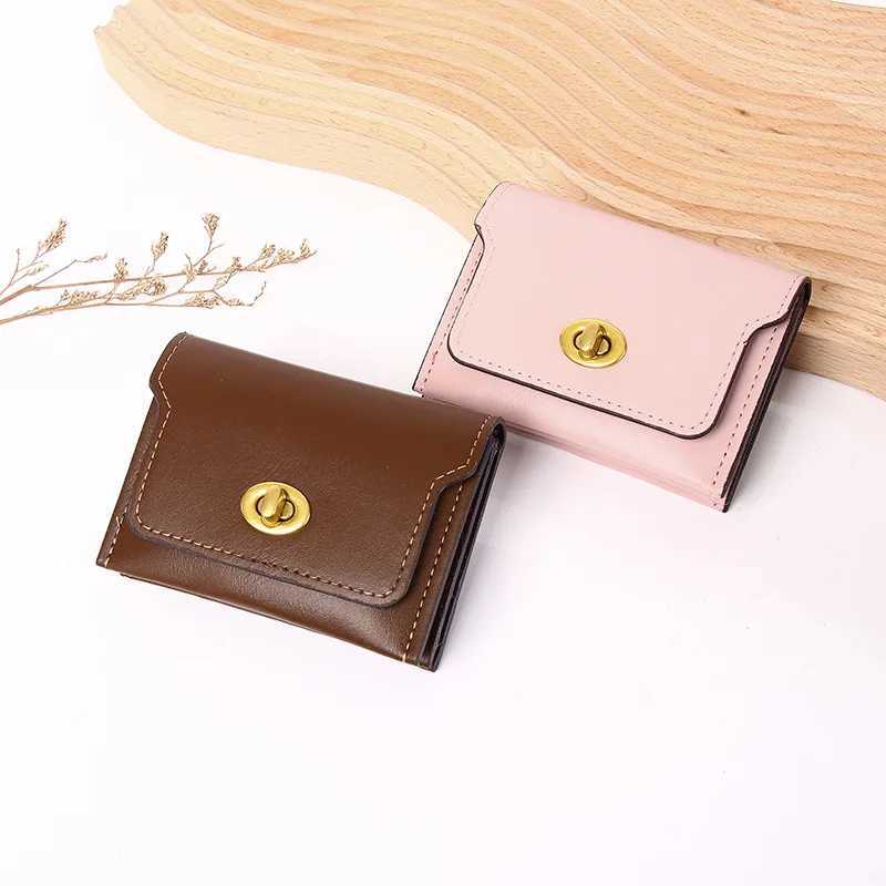 New Wen Wallets Fi Short Hasp Pu Leather Purses For Wen Portable Mtifunctial Mey Bag Small Coin Card Holders Y250707