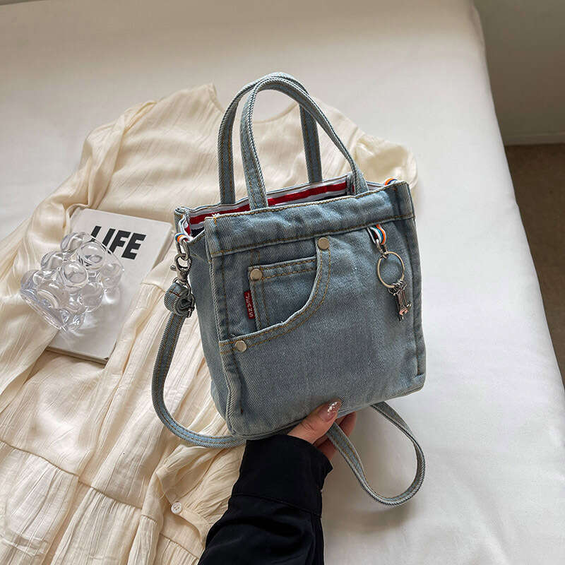Crossbody for Women, Exquisite Vintage Washed Denim Bag, Ins Style, Artistic Personality, Creative Design Handbag, Shoulder Bag