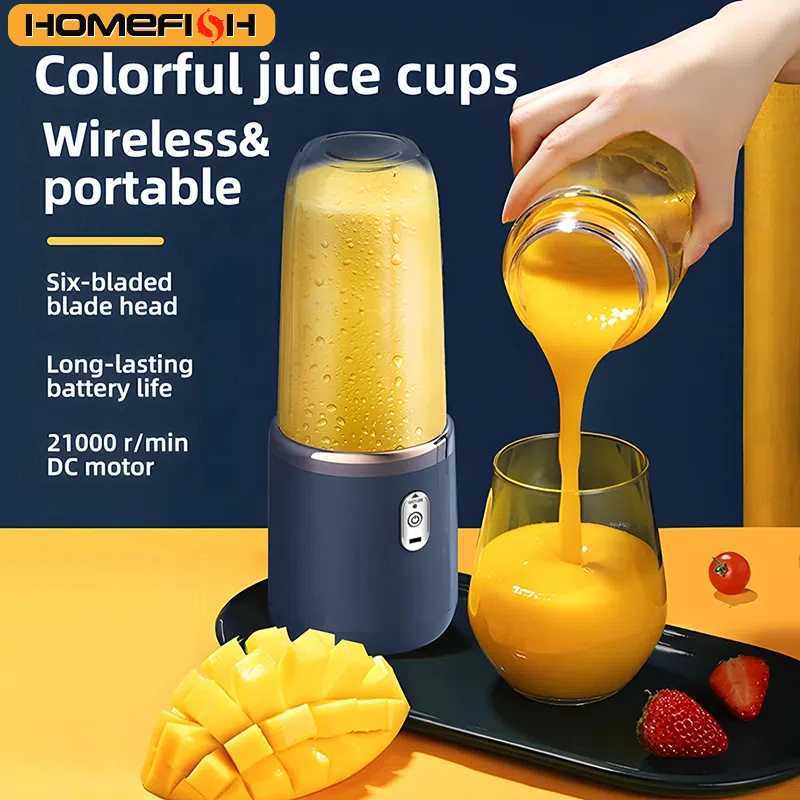 Double Cup Multifunction Usb Fruit Mixers Juicers Portable Electric Juicer Blender Fruit Juicer Cup Food Milkshake Juice Maker M250707 - view 3