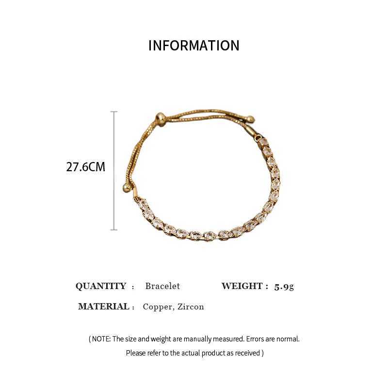 Luxury Adjustable Bracelet Womens Fashion Temperament Geometric Square Rhinestone Bracelet Wristband for Party Wedding Jewelry XJ250707