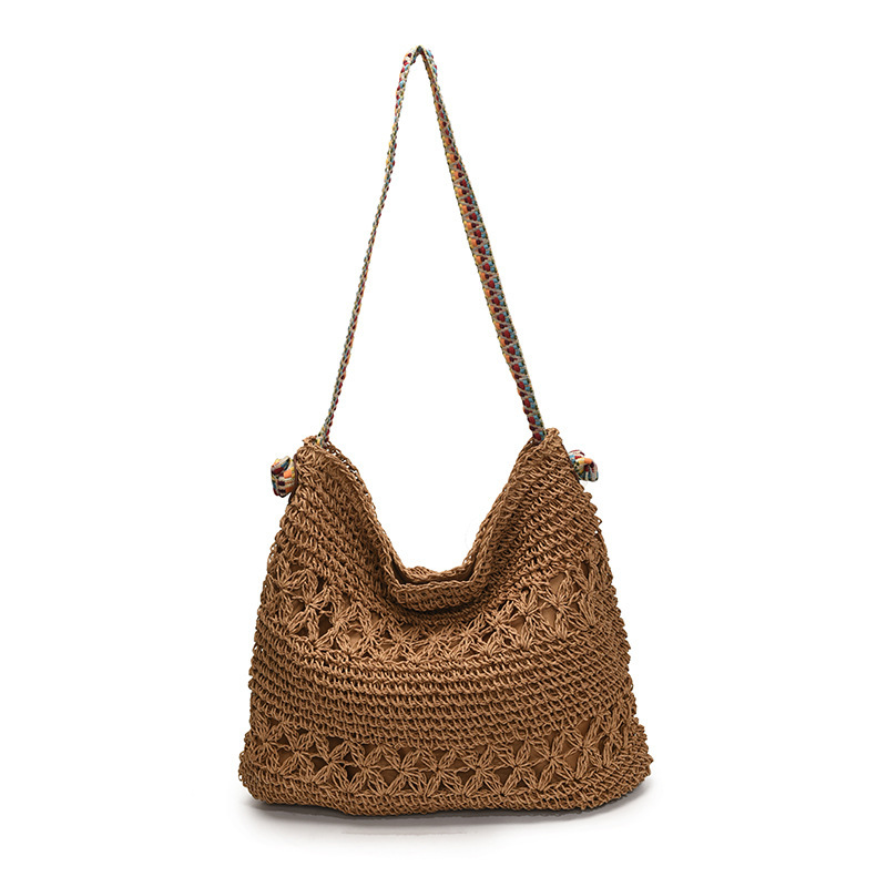 Free shipping designer INS Large Capacity Straw Bag Handwoven Underarm Bag Versatile Shoulder Bag Handbag Beach Seaside Lazy Vacation Bag