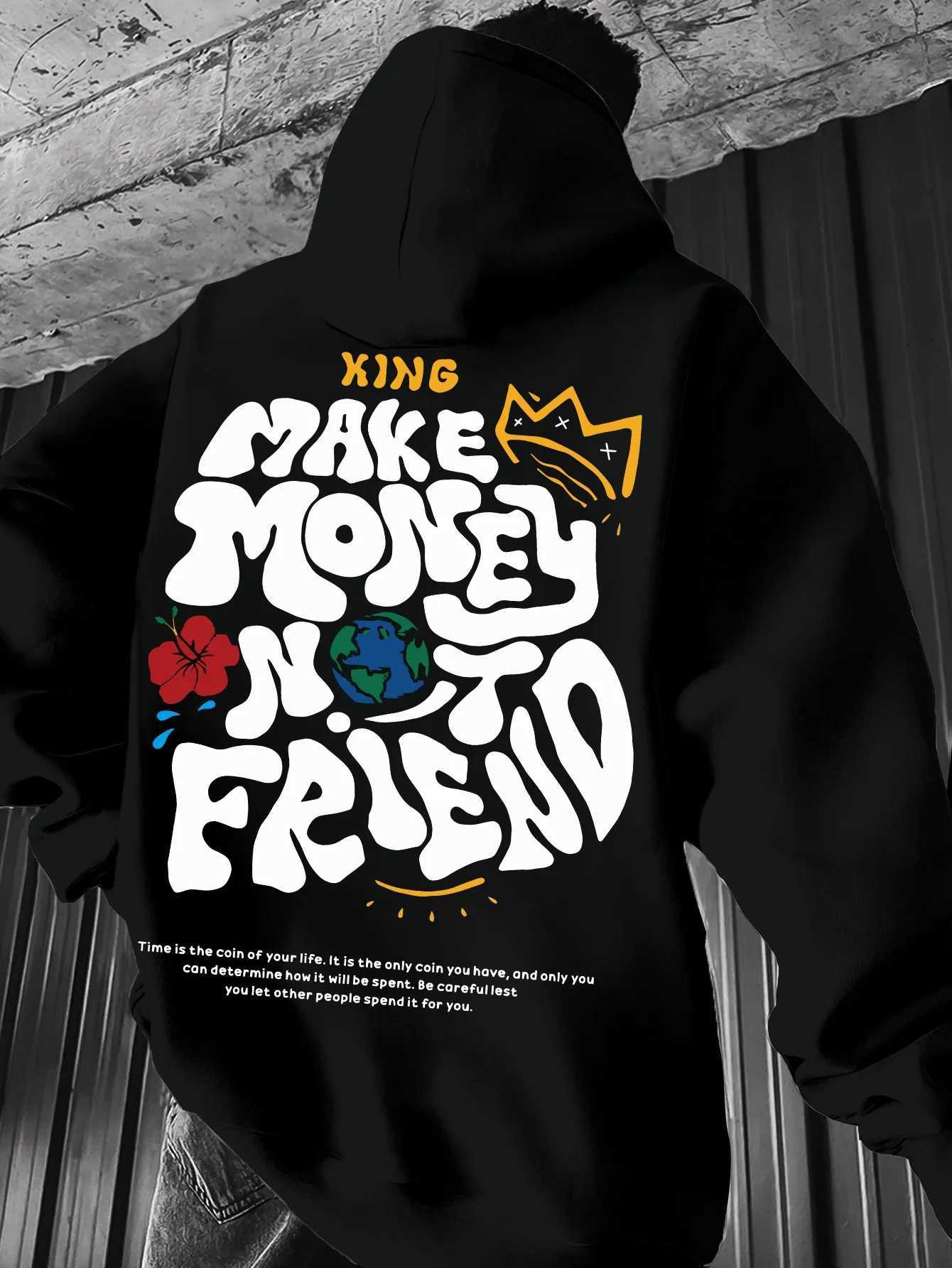 Mens Casual Hooded Sweatshirts for Spring and Autumn and Cool Hoodies for Young People Comfortable Lined Casual Pullover Z250405