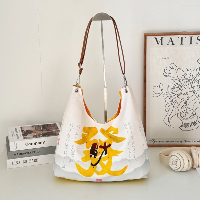 Free shipping designer Money Bag Canvas Bag Storage Bag Get Rich Bag Cultural and Creative Souvenirs Travel Canvas Crossbody Bag Handbag for Women