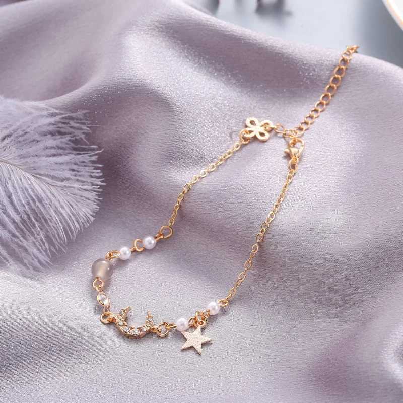 Bracelet Female Niche Design Bracelet Trendy Fashion Simple Bracelet Best Friend Star And Moon Pearl Bracelet Women Luxury Bracelet XJ250707