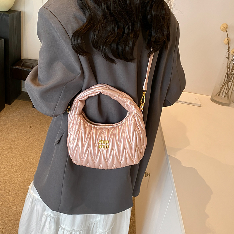 Free shipping designer French Soft Leather Wrinkle Bag for Women New Fashion High-Quality Texture Handbag Elegant Shoulder Bag Crossbody Bag