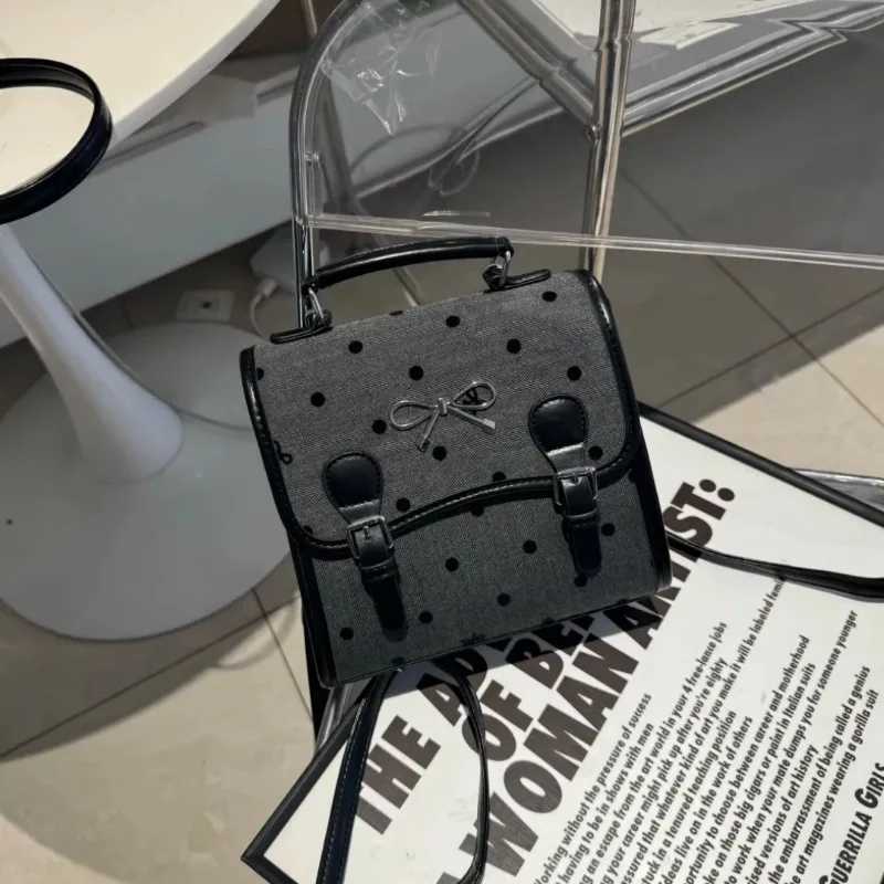 2025 New Wen Trendy Dot Students Handbags Girls Y2k Ahetic Fi Shoulder Crossbody Bags Casual Streetwear Mini Backpacks Y250707