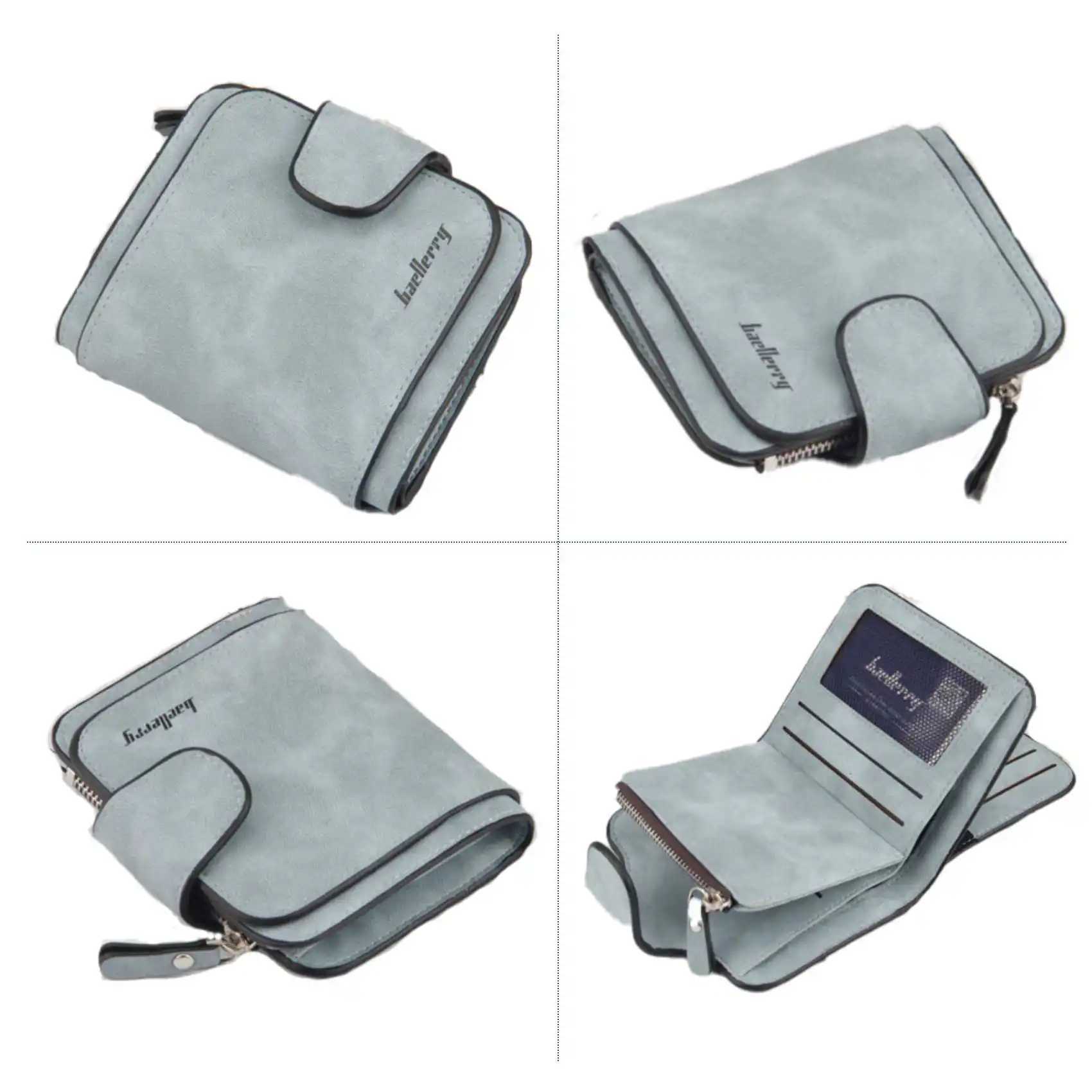 Buckle Abrasive Leather PU Mens Short Wallet Fi Casual Trifold Purse Multi-Card Holder Coin Purse Y250707