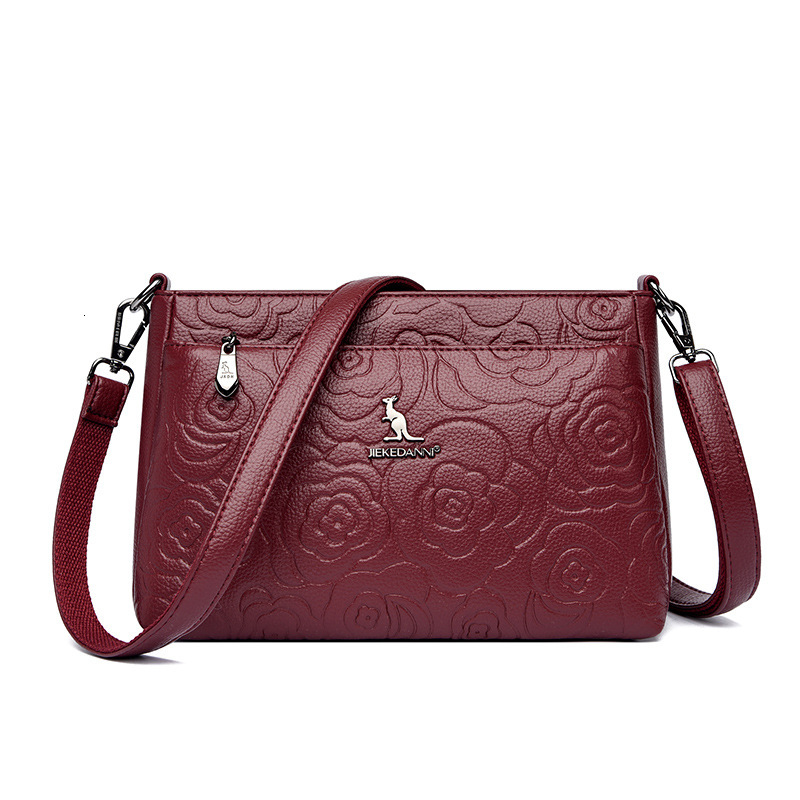 Free Shipping 2025 Designer's New Women's Kangaroo Shoulder Crossbody Bag, Simple And Multifunctional Embossed Middle-aged Women's Moth