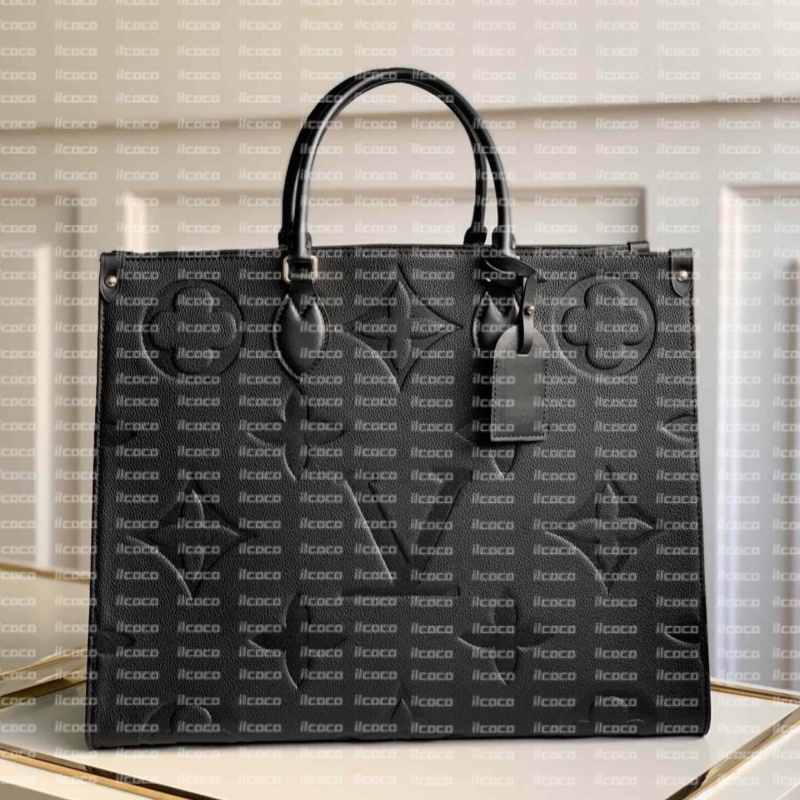 Luxurys Designer Bag On the go Embossed Flower Large Capacity GM MM Size Tote Bag Fashion Women Shoulder Bags Handbags Ladys Cross body Female Designers Purse
