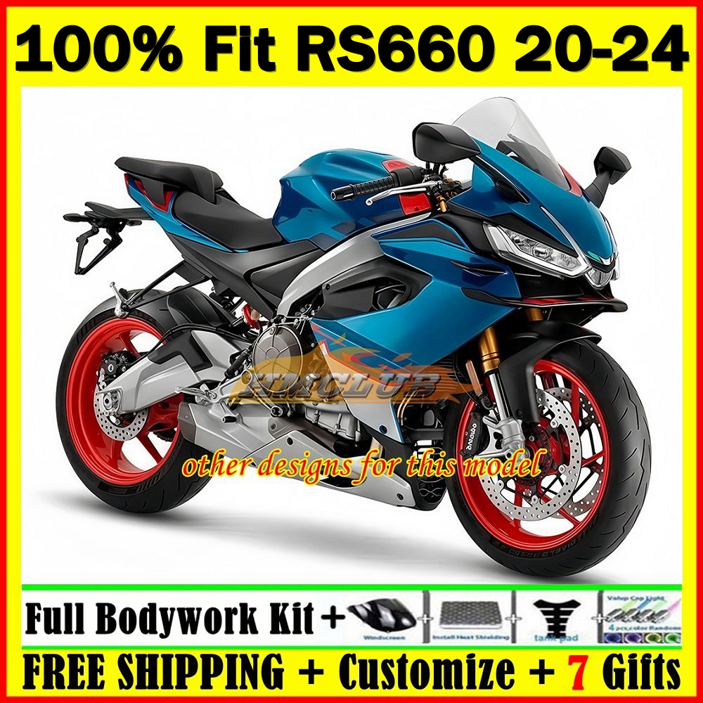 Injection Mold Full Body Kit For Aprilia RS660 RS 660 RS-660 CC RR Light Cyan 20 21 22 23 24 Frame 11HC.39 660CC 2020 2021 2022 2023 2024 Free customi