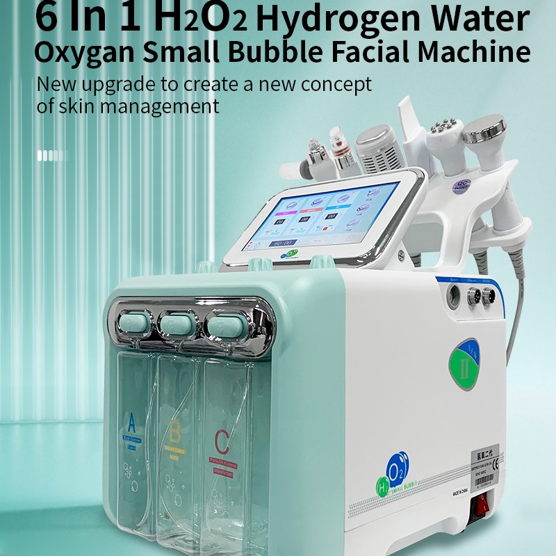 6 in 1 Portable Machine Deep Facial Cleaning Lifting Water Oxygen Spray Skin Care Bubble SPA Beauty Equipment