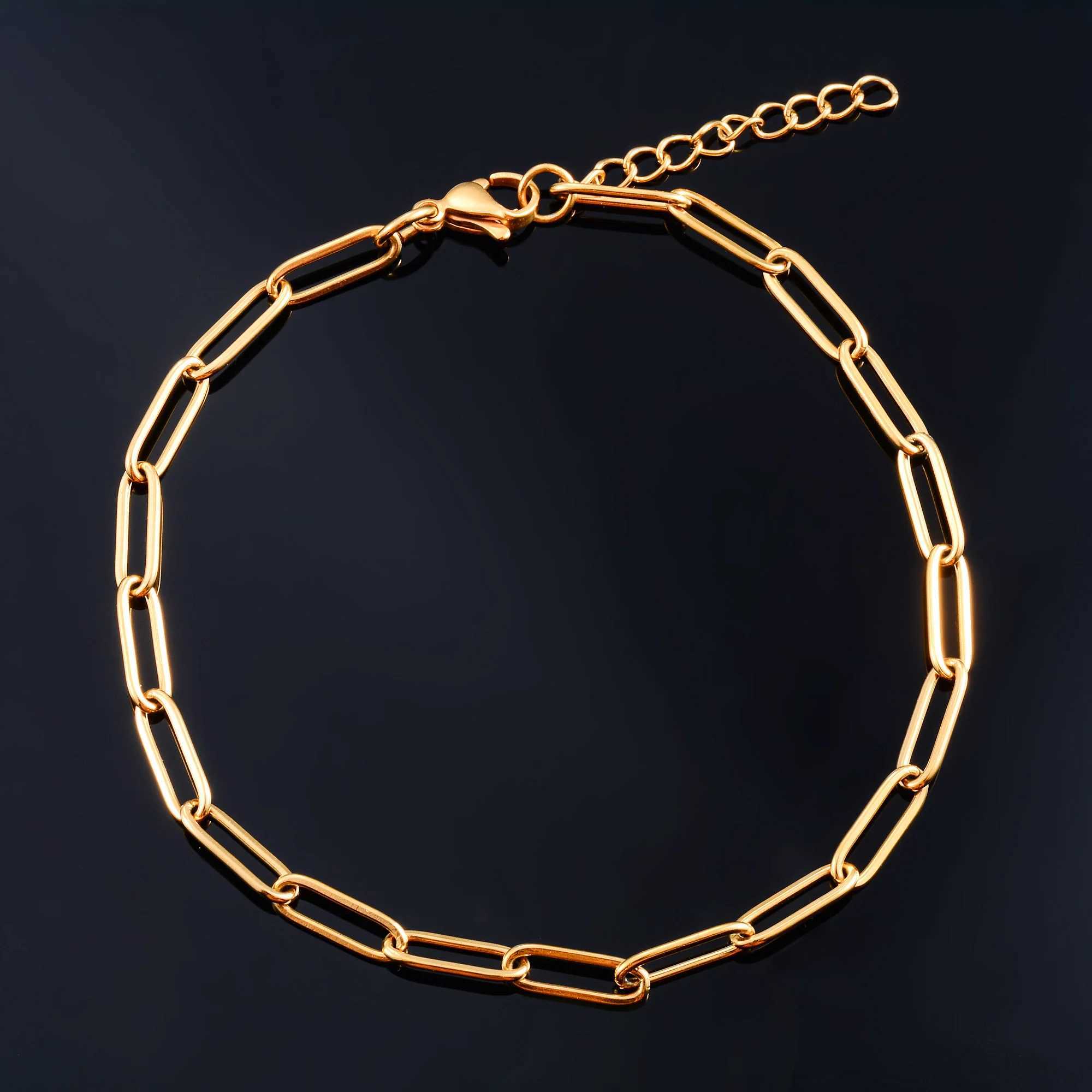 Women Bracelet Stainless Steel Paperclip Link Chain for Hand Foot Ladies Bangle Jewelry Making Accessories DIY Girl Ankle Bracelet XJ250707