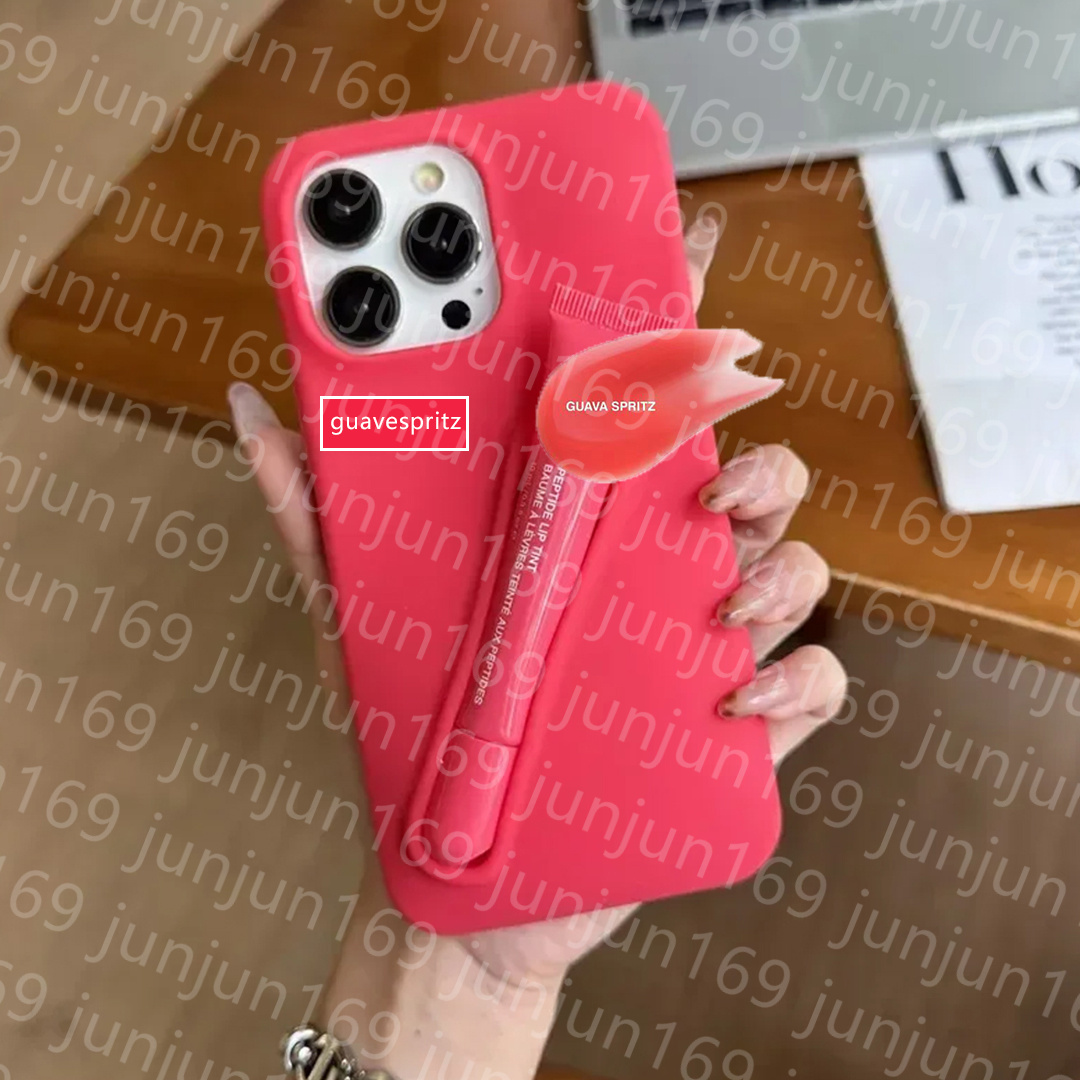 phone case Lipstick Case Apple iphone 16 pro max cases Lip Gloss Lipstick Lip Balm 3D Make-Up Silicone Phone Case for iPhone 15 14 13 Holder Cover Sil