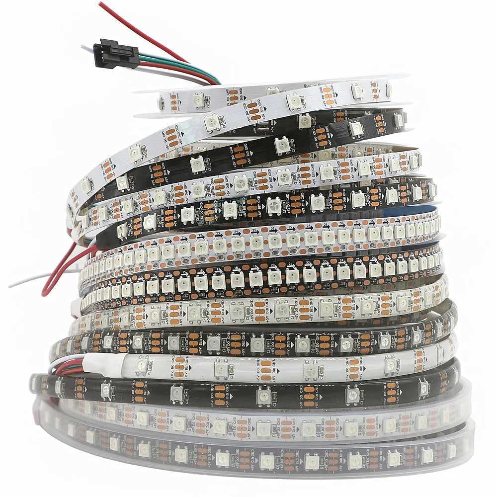 LED Strip Light WS2812B 1M-5M RGB 5050 String Flexible Lamp Tape DC 5V USB Bluetooth Control TV Backlight Home Party Decoration W250701