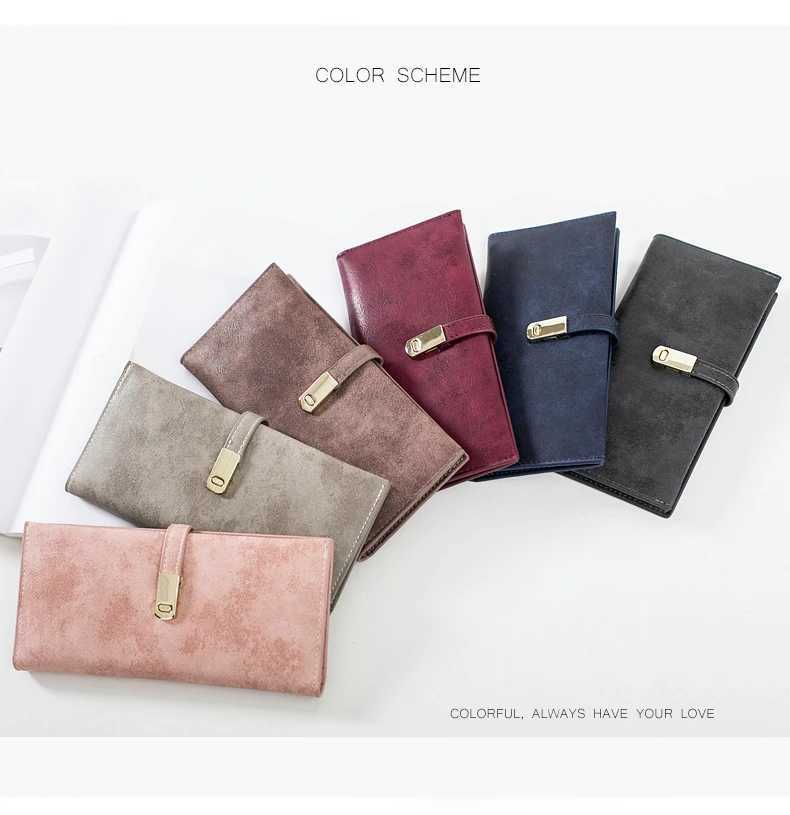 Wens thin wallet.100% Leather Wallet with Magnetic Buckle Closure LG Double Fold Wallet Y250707