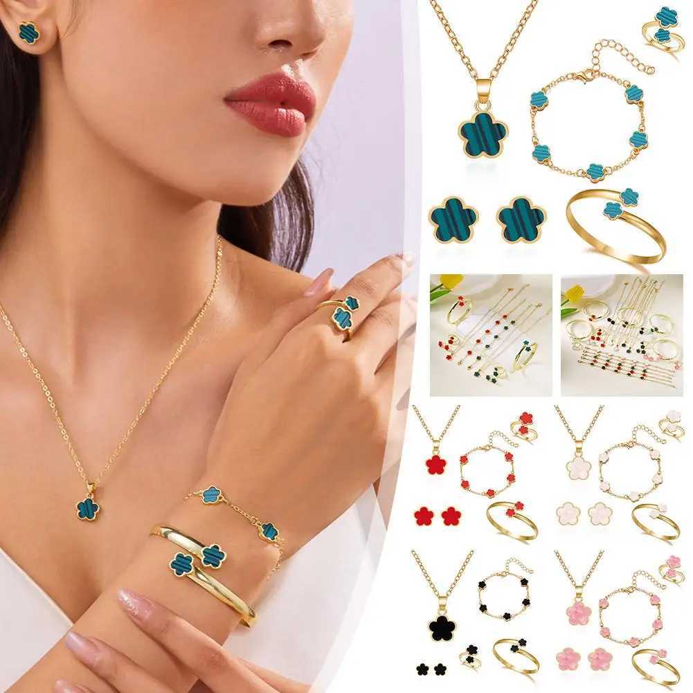 5Pcs/Set Jewelry Alloy Five 316L Bracelets For Women Elegance French Niche Necklaces Bracelets Earrings Girl GiftsXJ250707